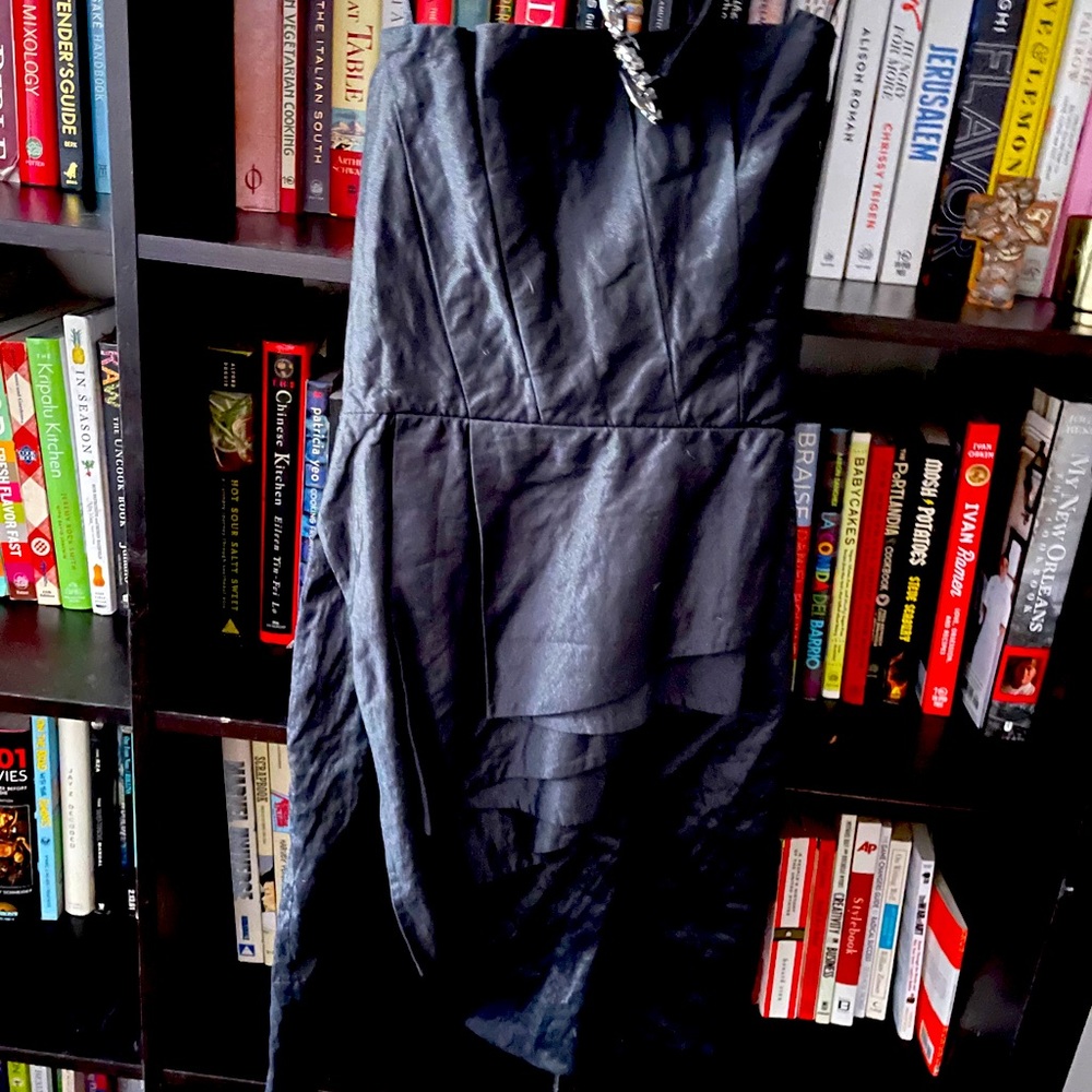 Black BCBG Max Azria dress/belt worn once. Size 4